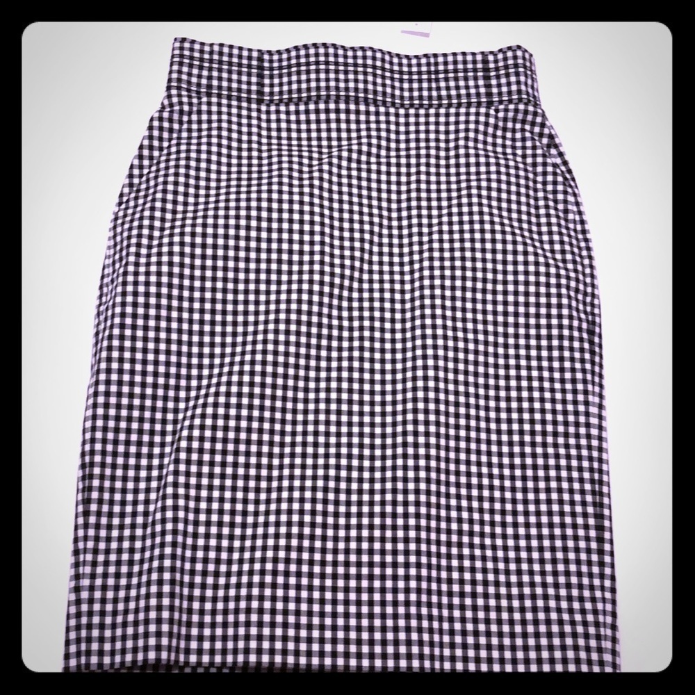 Ann Taylor gingham check pencil skirt👠👠
